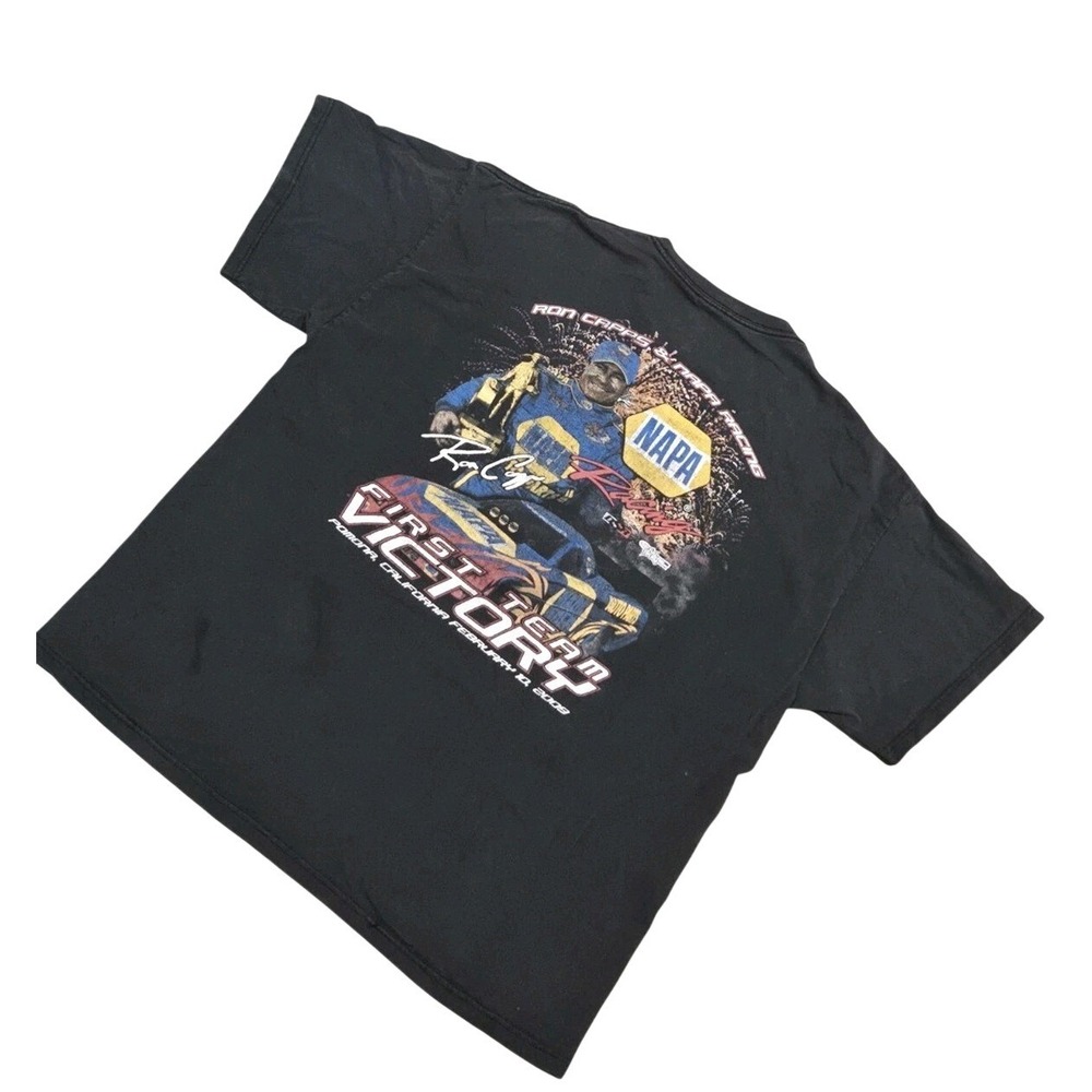 Magnum Weight Ron Capps NHRA Pomona 2009‎ Racing T-Shirt XL Black Unisex